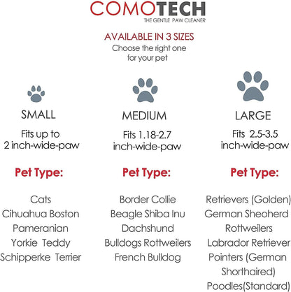 Professional 7 in 1 Dog Paw Cleaner for Dogs & Cats - Includes 1 Portable Paw Washer, 1 Bath Brush, 2 Dog Toothbrushes and 3 Absorbent Towels Note: Fits Paws 1.5 to 2.5 Inches Wide (Medium, Blue)