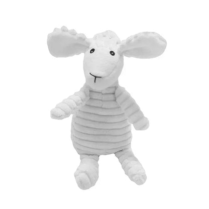 Plush Dog Toy Animals Shape Bite Resistant Squeaky Toys Corduroy Dog Toys for Small Large Dogs Puppy Pets Training Accessories