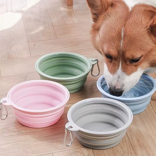 350ML Folding Dog Dish Collapsible Pet Bowl Water for Dog Drinking Bowl Cat Water Bowl Drinking Fountains for Dogs
